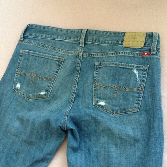 Lucky Brand Leyla Skinny Jeans, Distressed, Medium Wash, Sz 10/30 - Picture 12 of 16